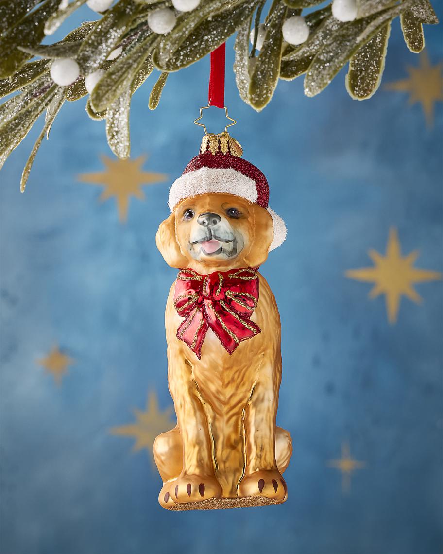Christopher Radko Golden Paws Pal Christmas Ornament | Neiman Marcus