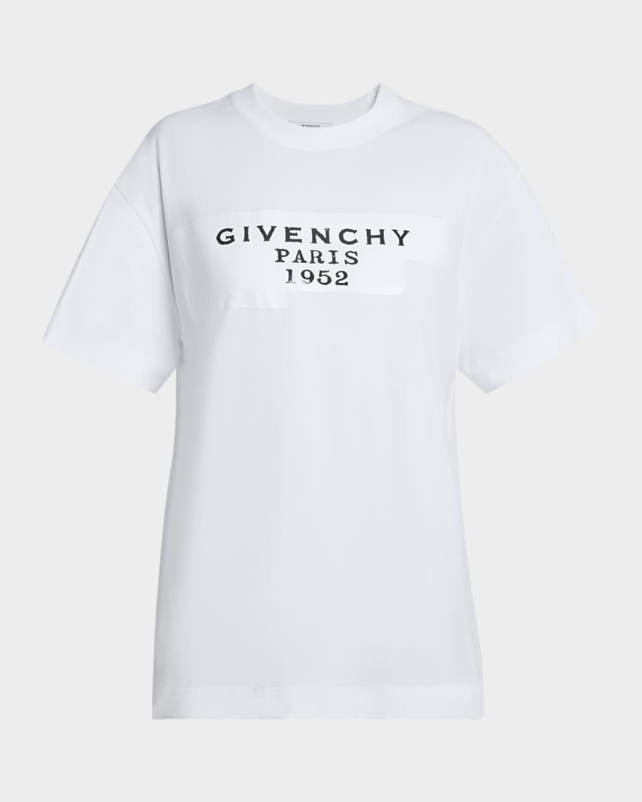 トップス GIVENCHY Tshirt Givenchy Logo Tape Boxy T-Shirt | Neiman Marcus