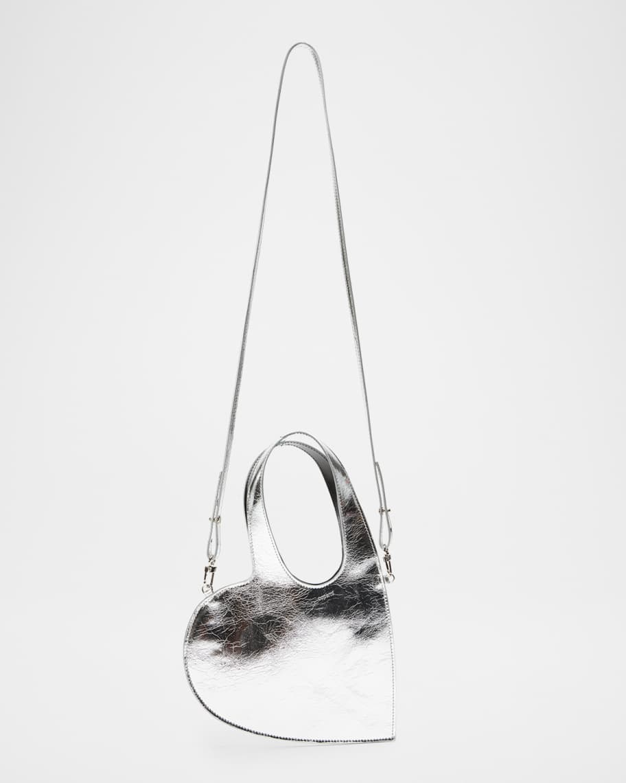 Coperni Mini Metallic Leather Heart Tote Bag | Neiman Marcus