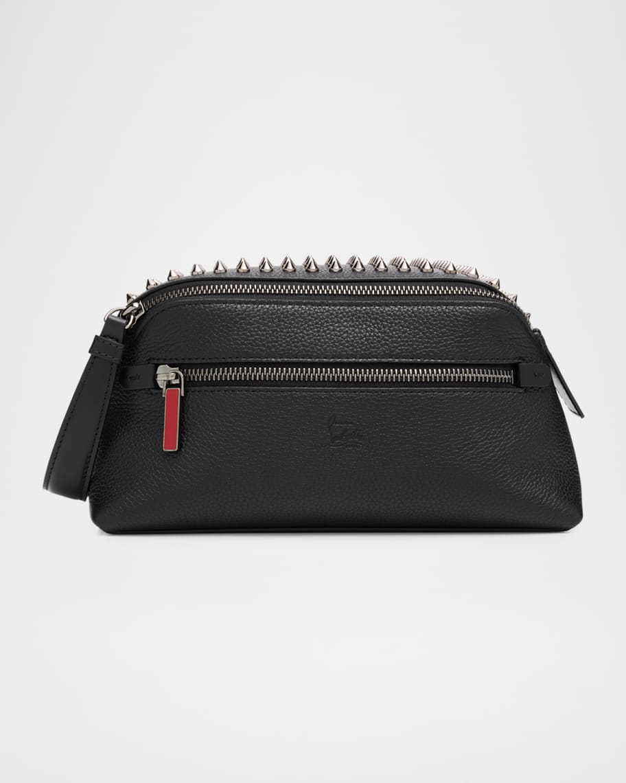 Christian Louboutin Men's Funky Leather Empire Spikes Travel Pouch
