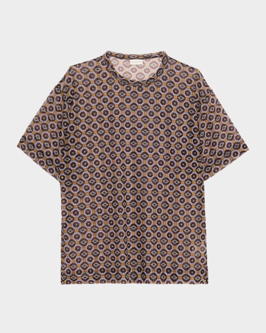 Dries Van Noten Hoge Sheer Oversized T-Shirt | Neiman Marcus