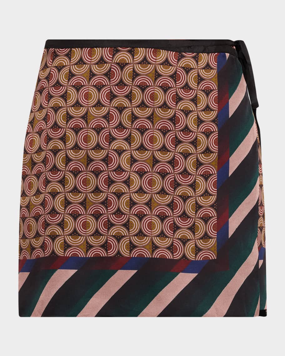 Dries Van Noten Gabrinas Mini Wrap Skirt | Neiman Marcus