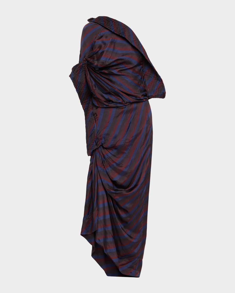 Dries Van Noten Dolla Draped Satin Halter Dress | Neiman Marcus