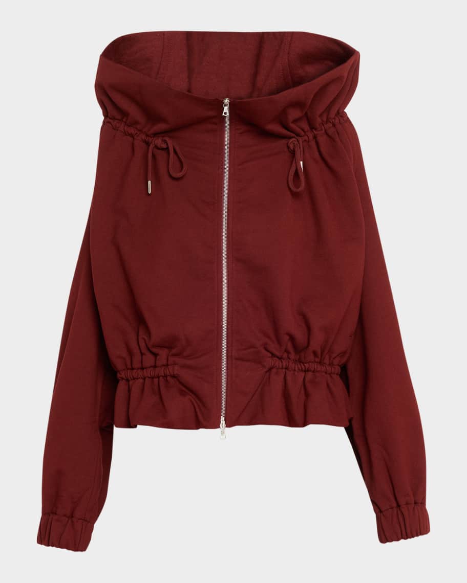 Dries Van Noten Hally Drawcord Cotton Zip Jacket | Neiman Marcus