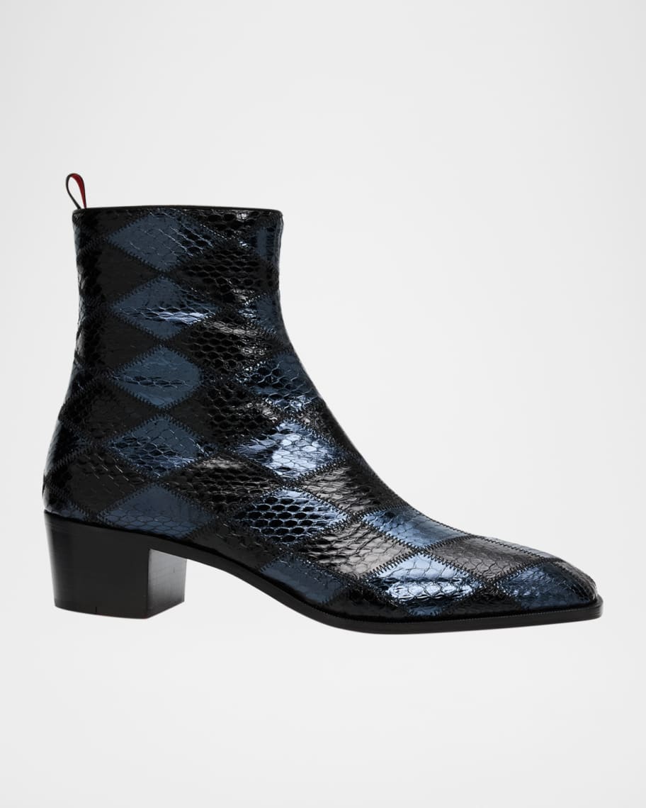 Christian Louboutin Men's Ziggissimo Forever Patchwork Watersnake