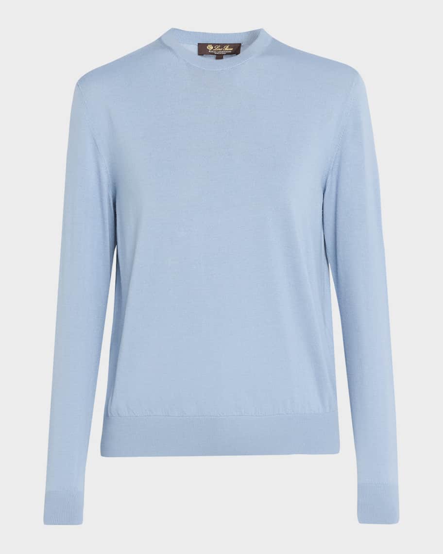 Loro Piana Iconic Royal Wool-Silk Sweater | Neiman Marcus