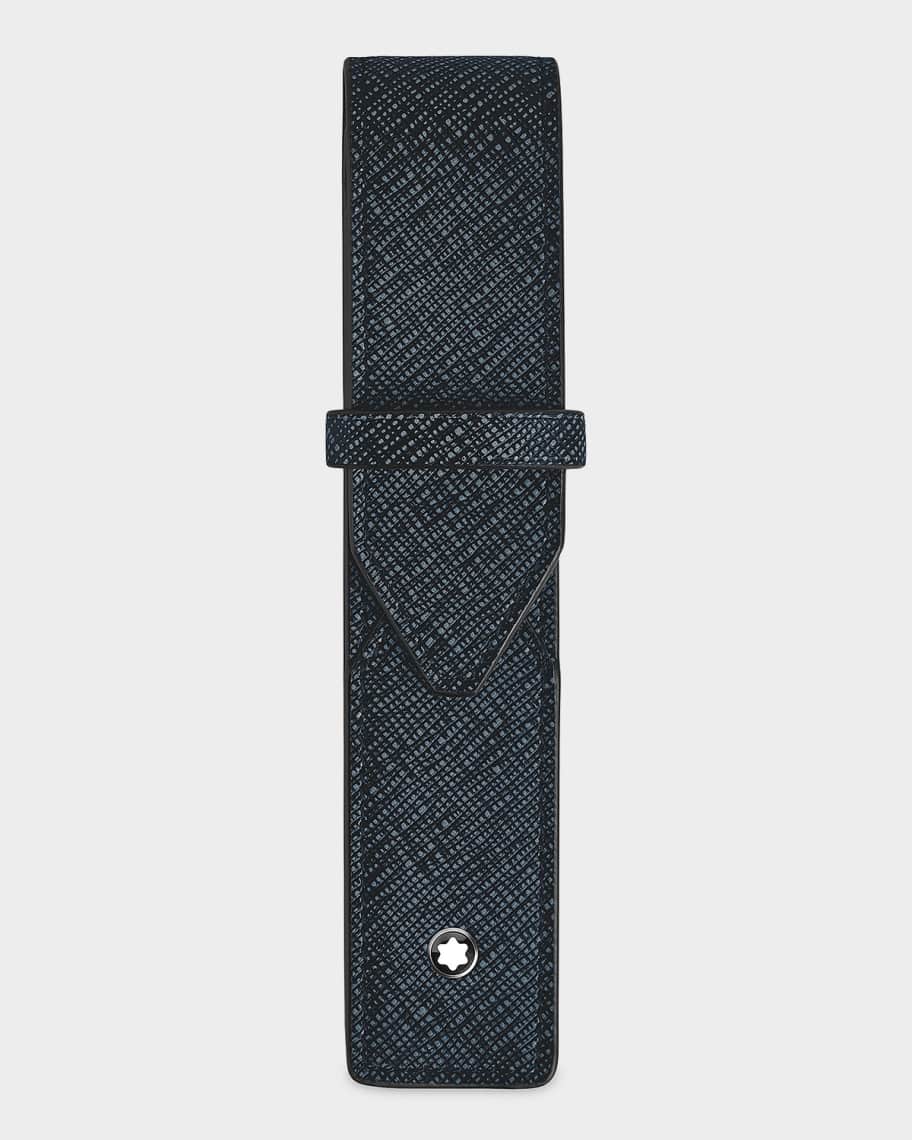 Montblanc Men's Sartorial Embossed Leather Pen Pouch | Neiman Marcus