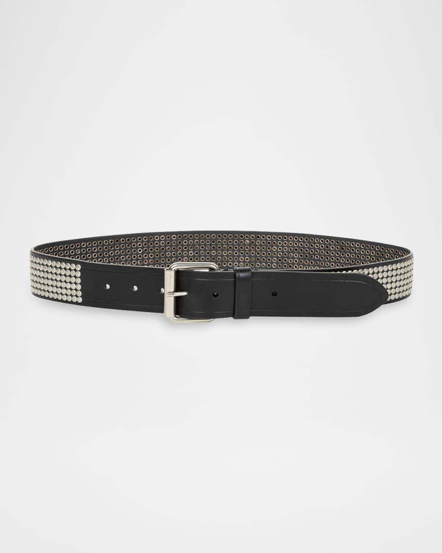 DRIES VAN NOTEN ベルト Dries Van Noten Men's Studded Leather Belt | Neiman Marcus