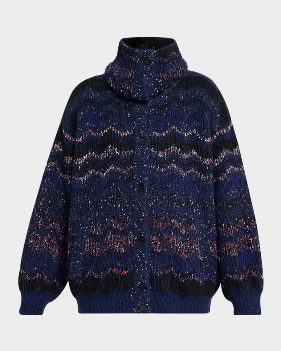 Missoni Metallic Zigzag Maxi Cardigan | Neiman Marcus