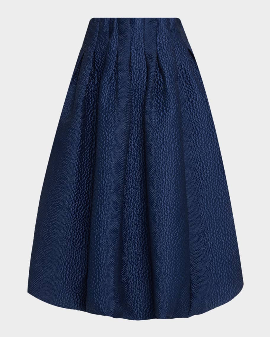 Sea Fayetta Embossed Bubble Skirt | Neiman Marcus