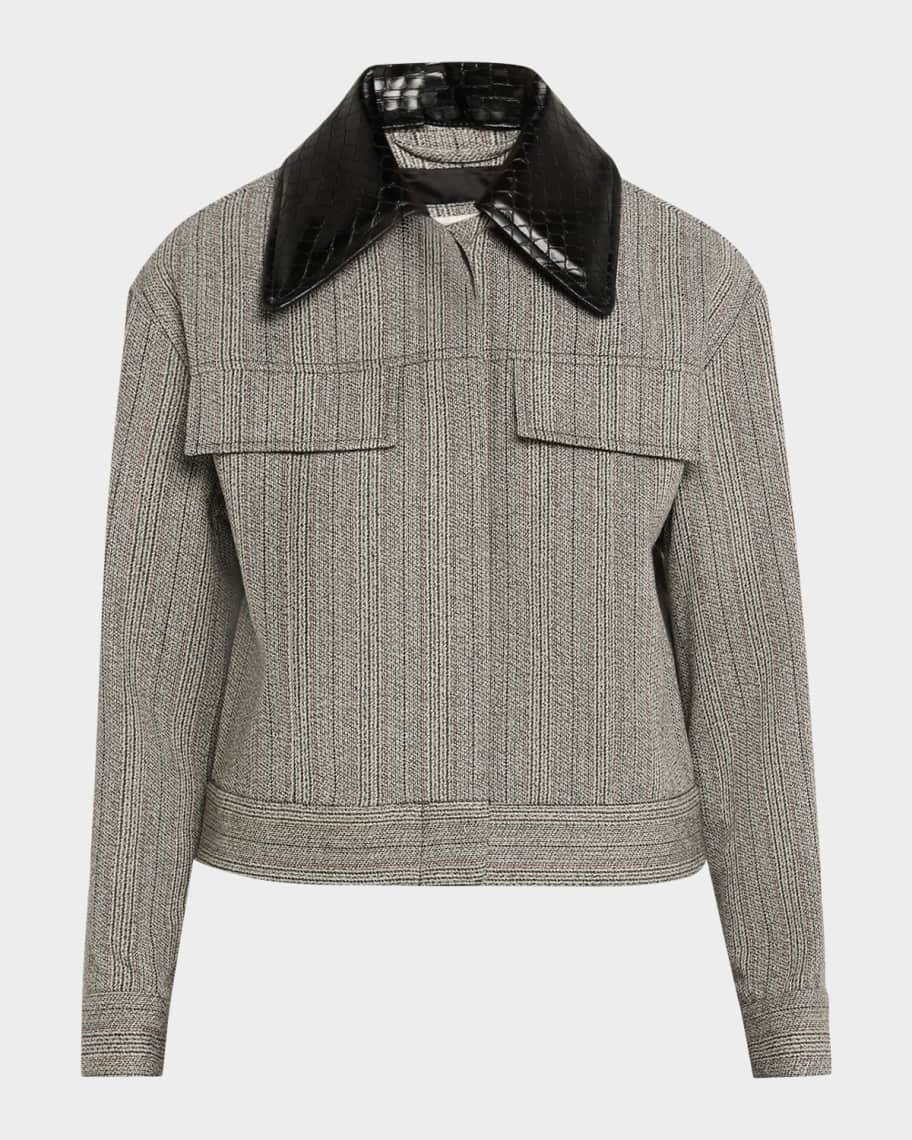 3.1 Phillip Lim Jaspé Wool Cropped Jacket | Neiman Marcus