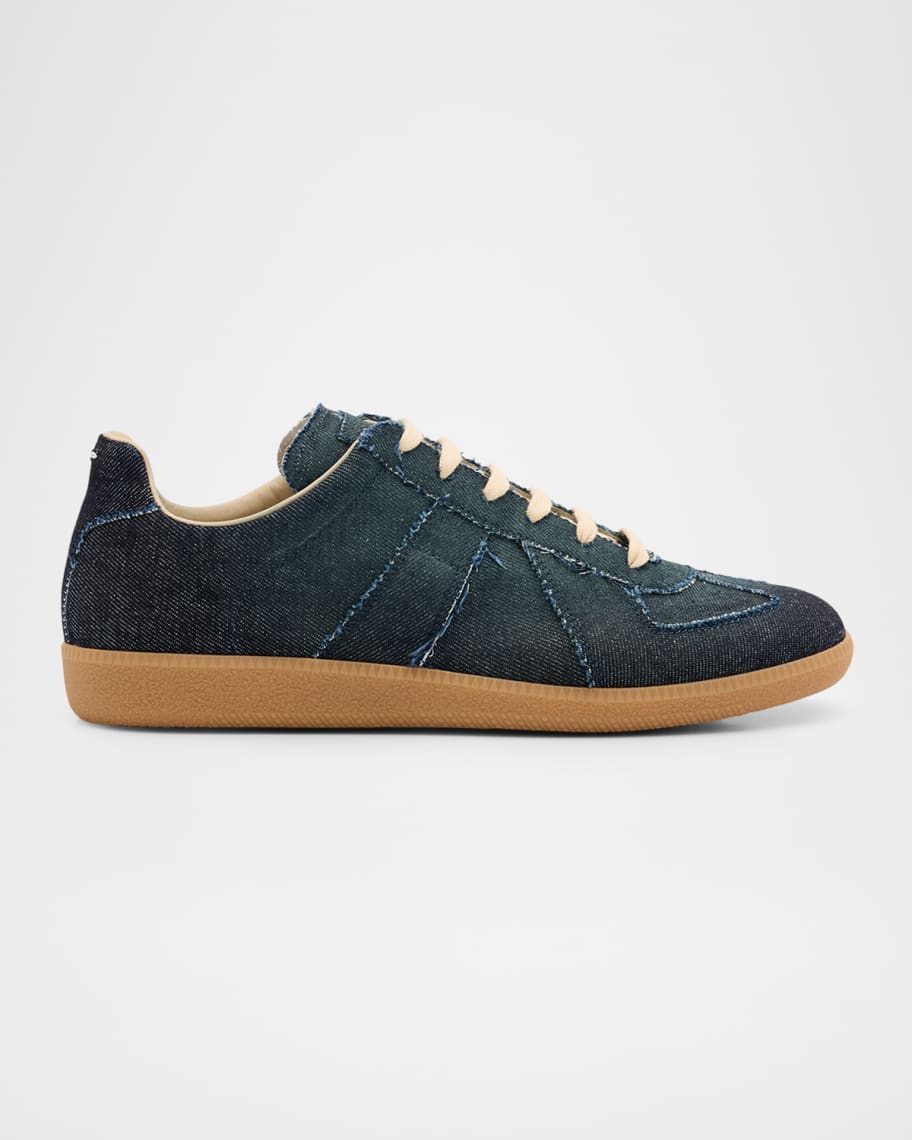 Maison margiela メゾンマルジェラ　ジョージコックス Maison Margiela Men's Replica Denim T-Toe Low-Top Sneakers