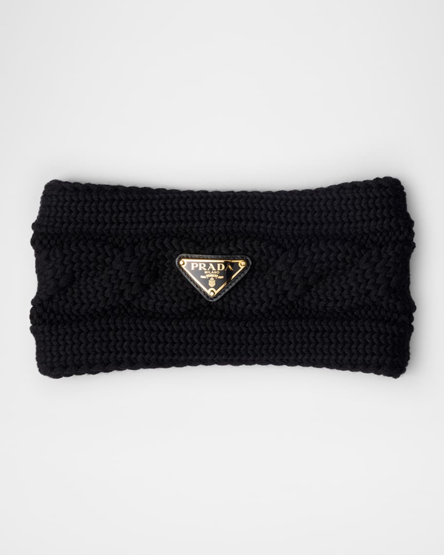 Prada Cable Knit Wool Headband | Neiman Marcus
