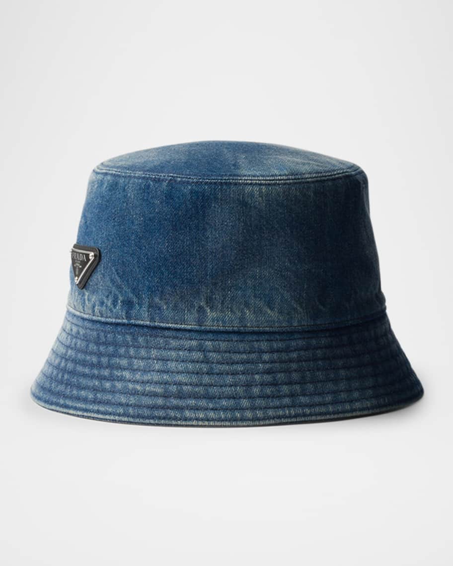 Prada Men's Denim Bucket Hat | Neiman Marcus