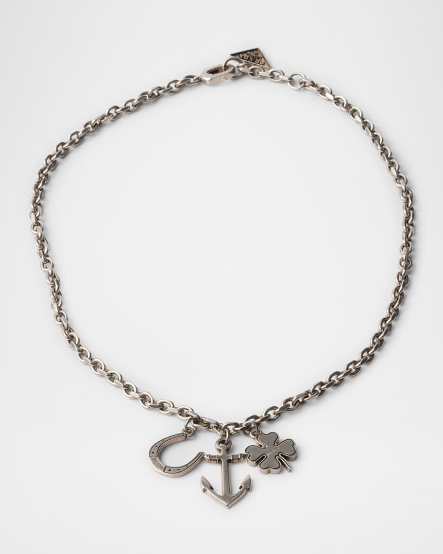 Prada Metal Pendant Necklace | Neiman Marcus