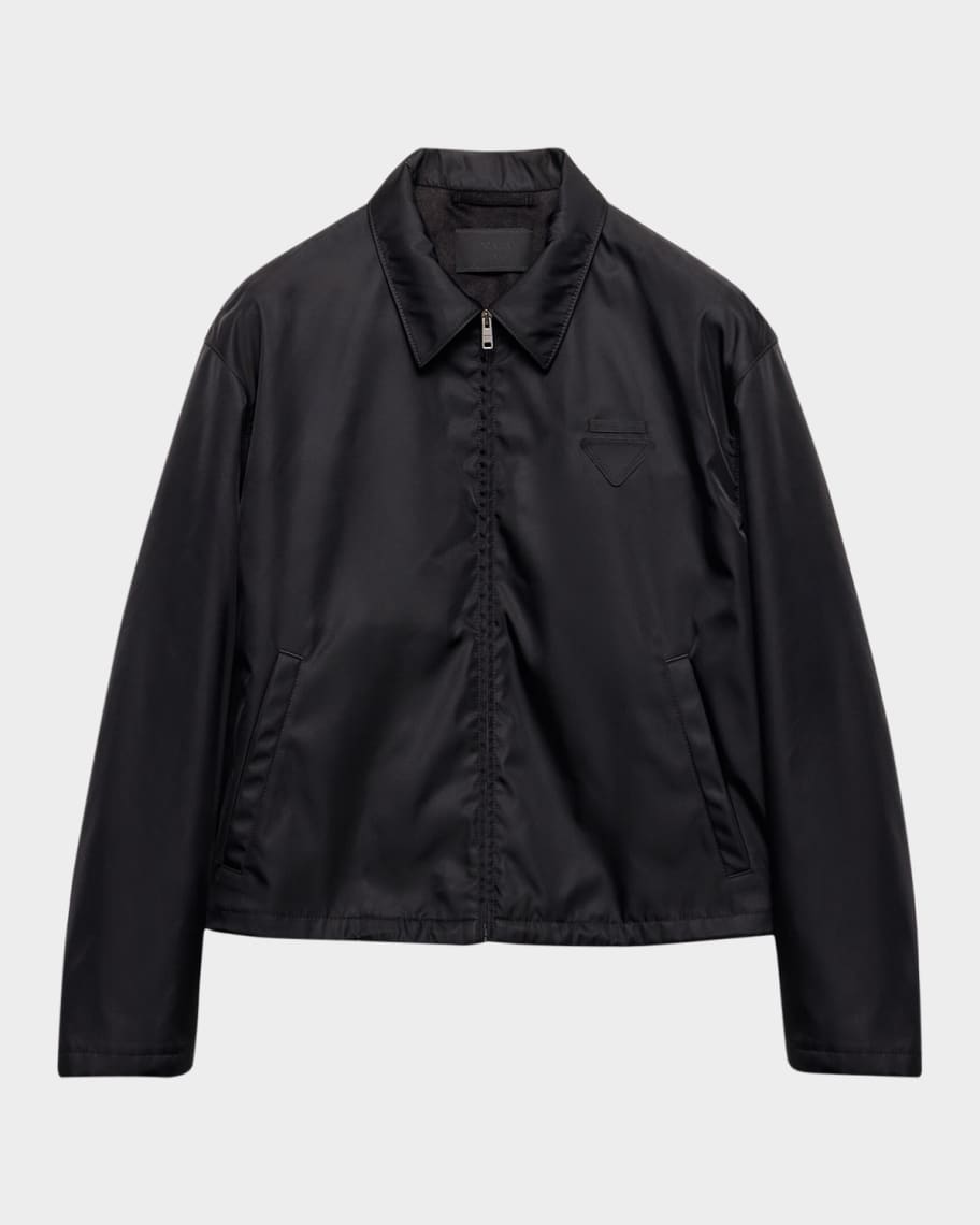 ジャケット・アウター ARGUE NYLON OVER BUTTON DOWN BLOUSON Prada Men's Re-Nylon Blouson Jacket | Neiman Marcus