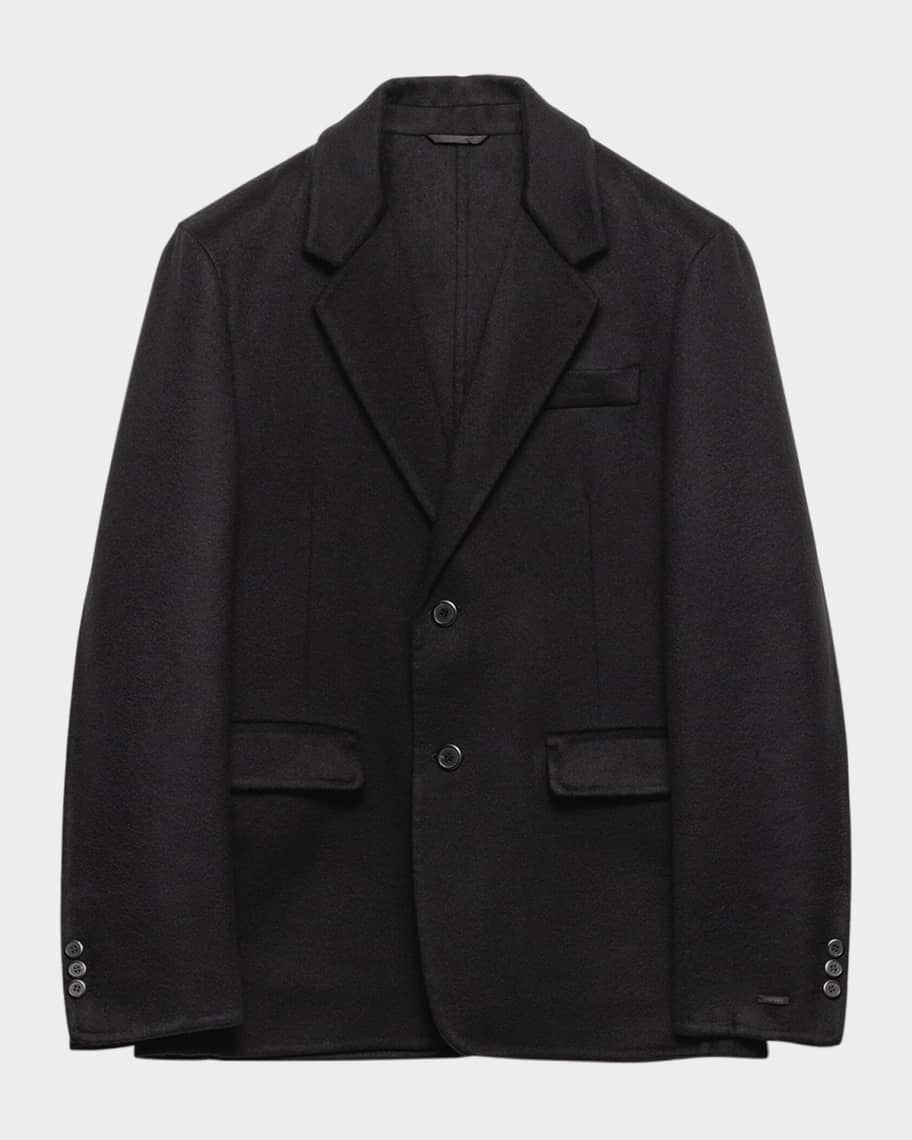 コート Prada Single-Breasted Cashmere Coat Prada Men's Single-Breasted Cashmere Jacket | Neiman Marcus