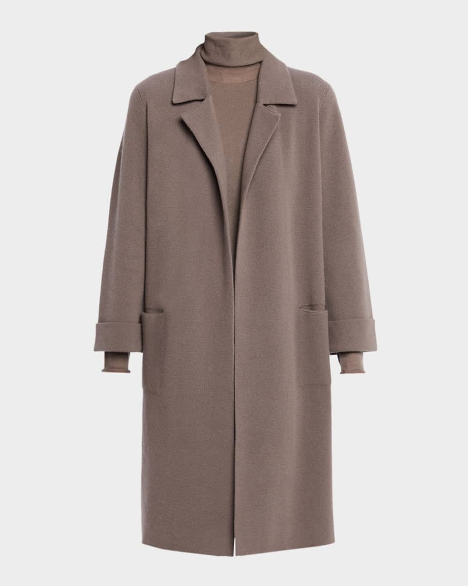 TSE Cashmere Cashmere Long Open-Front Coat | Neiman Marcus