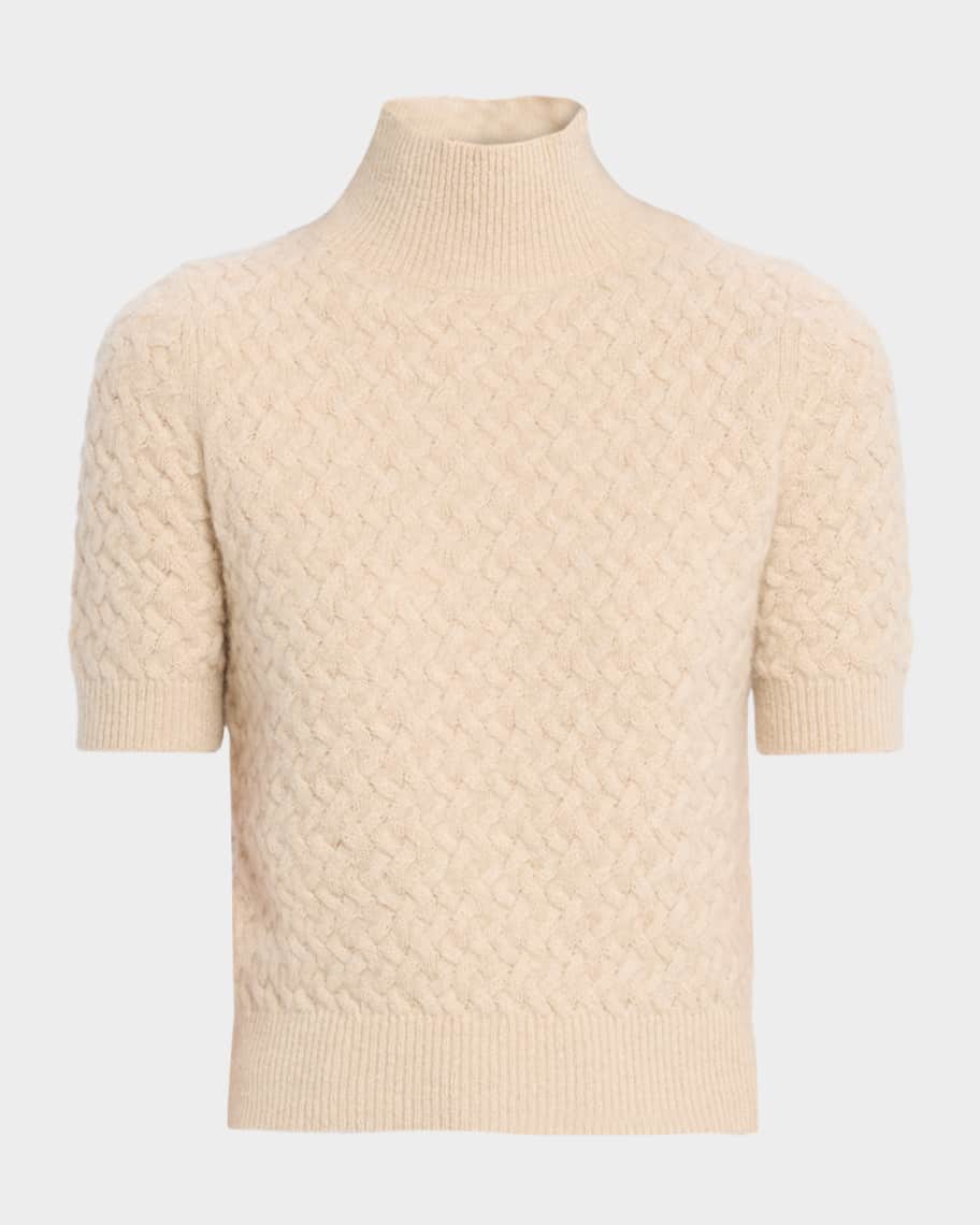 BRIEFING BOUCLE TURTLE NECK KNIT サイズM TSE Cashmere Boucle Cashmere Cable-Knit Turtleneck | Neiman
