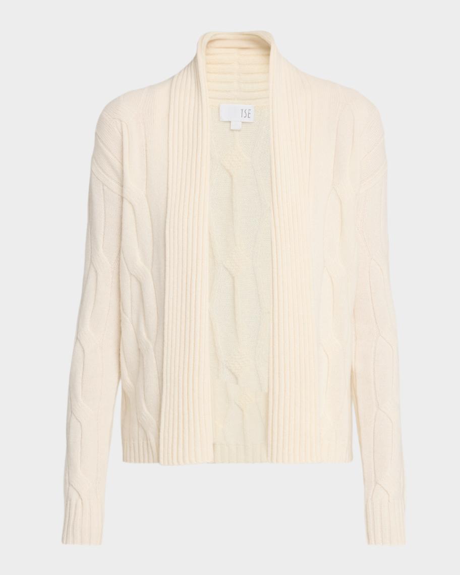 TSE Cashmere Cashmere Cable-Knit Shawl Cardigan | Neiman Marcus