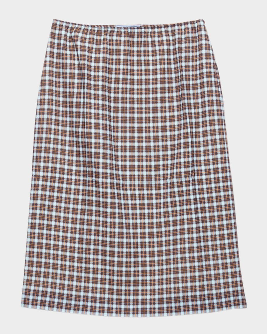 スカート PRADA BROWN STRETCH POPLIN SKIRT Prada Women Brown Stretch Poplin Skirt | ModeSens