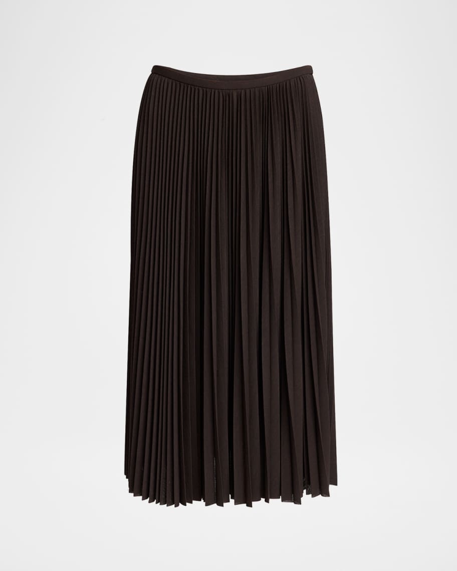 Proenza Schouler Eda Pleated Jersey Midi Skirt | Neiman Marcus