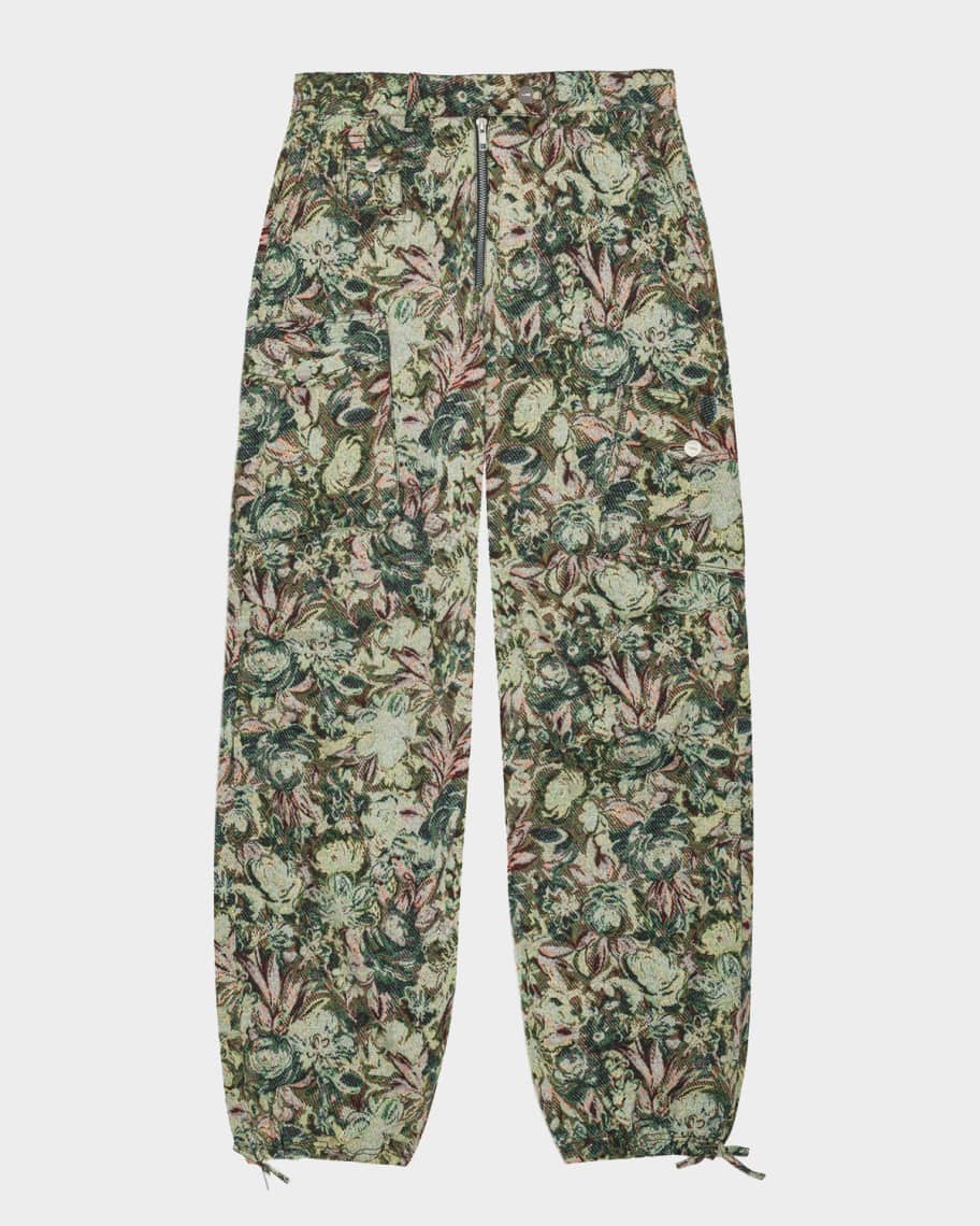 GANNI Embroidered cotton-poplin pants 4万 nm_5167826_100380_m