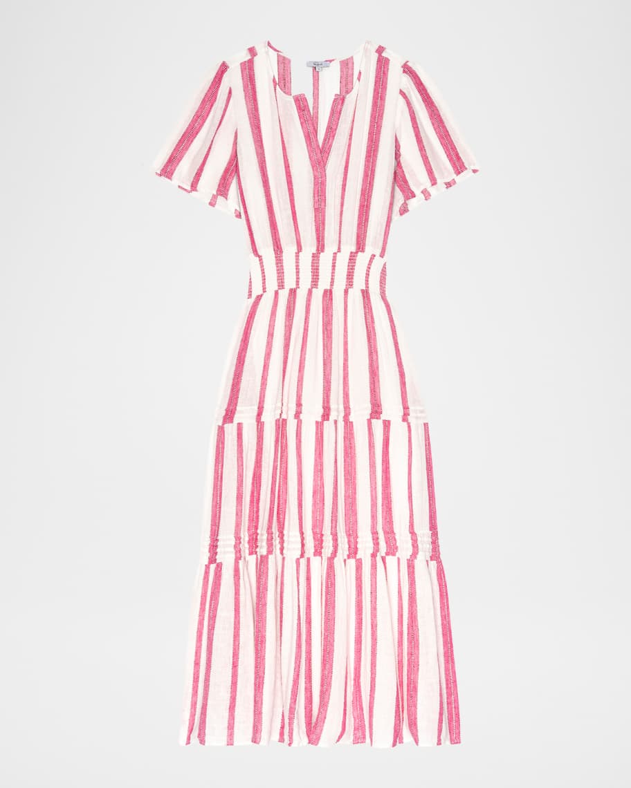 knee length dresses for ladies Pastel Stripes Midi Dress main image 0