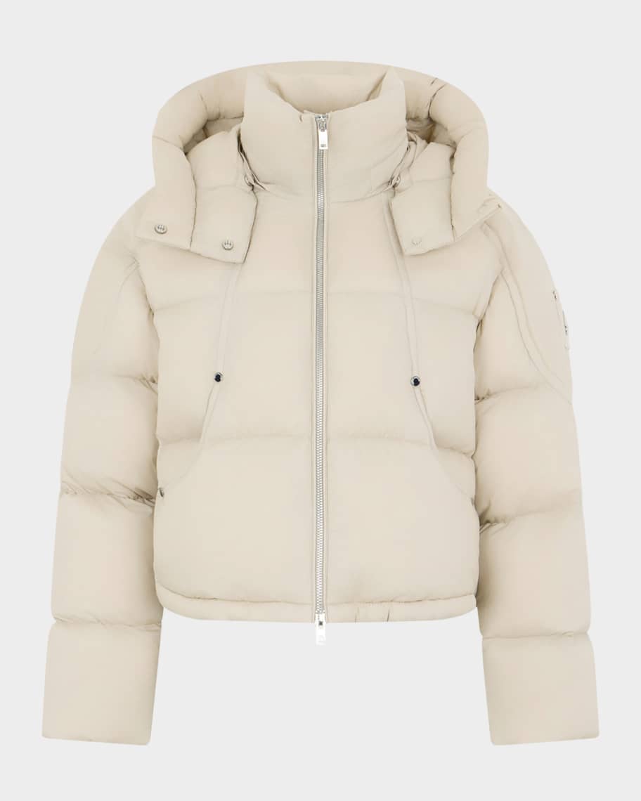Moose Knuckles Akai Cropped Down Puffer Jacket with Detachable