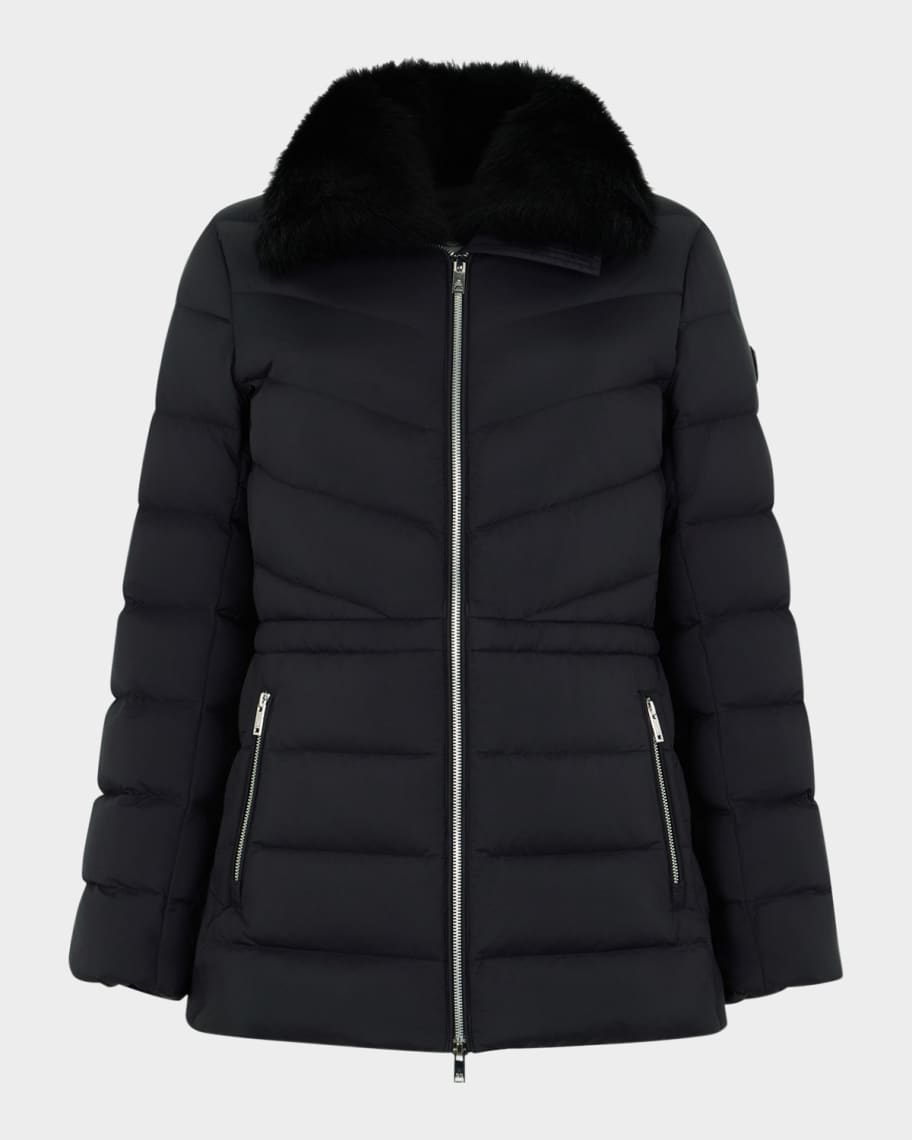 Moose Knuckles Belle Dune Down Puffer Jacket with Removable