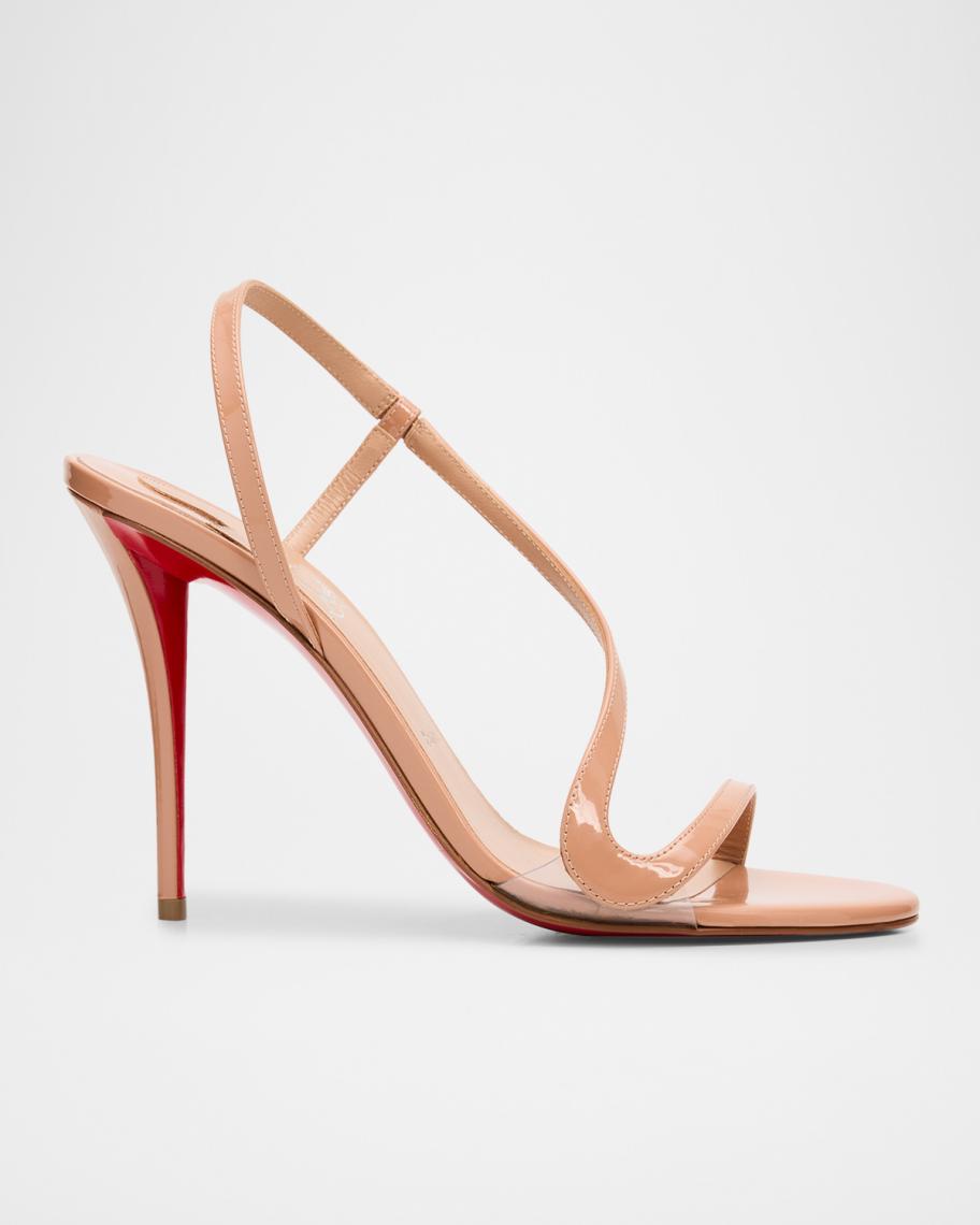 Christian Louboutin 100mm Rosa Z Patent Leather Sandals | Neiman
