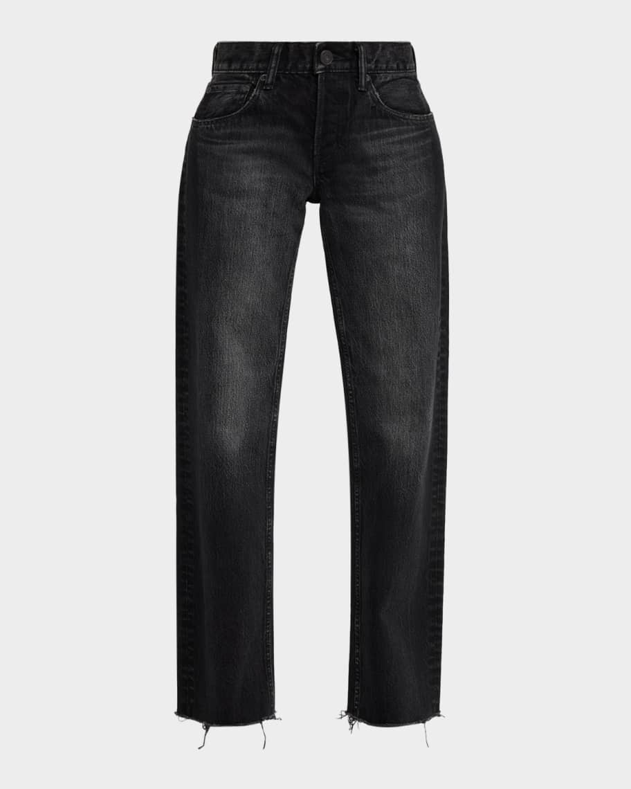 MOUSSY VINTAGE Glencoe Straight Raw-Hem Jeans | Neiman Marcus