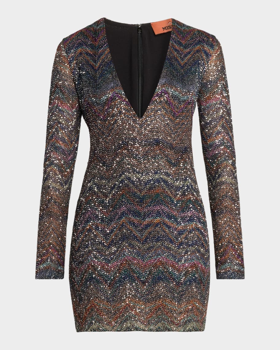 missoni cut out-detail sequinned dress Missoni sequin-embellished Halterneck Mini Dress | Silver