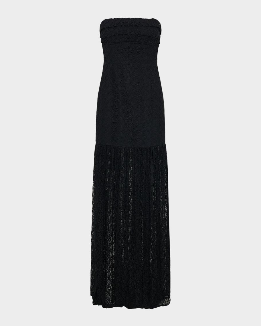 NICHOLAS Kairo Strapless A-Line Lace Gown | Neiman Marcus