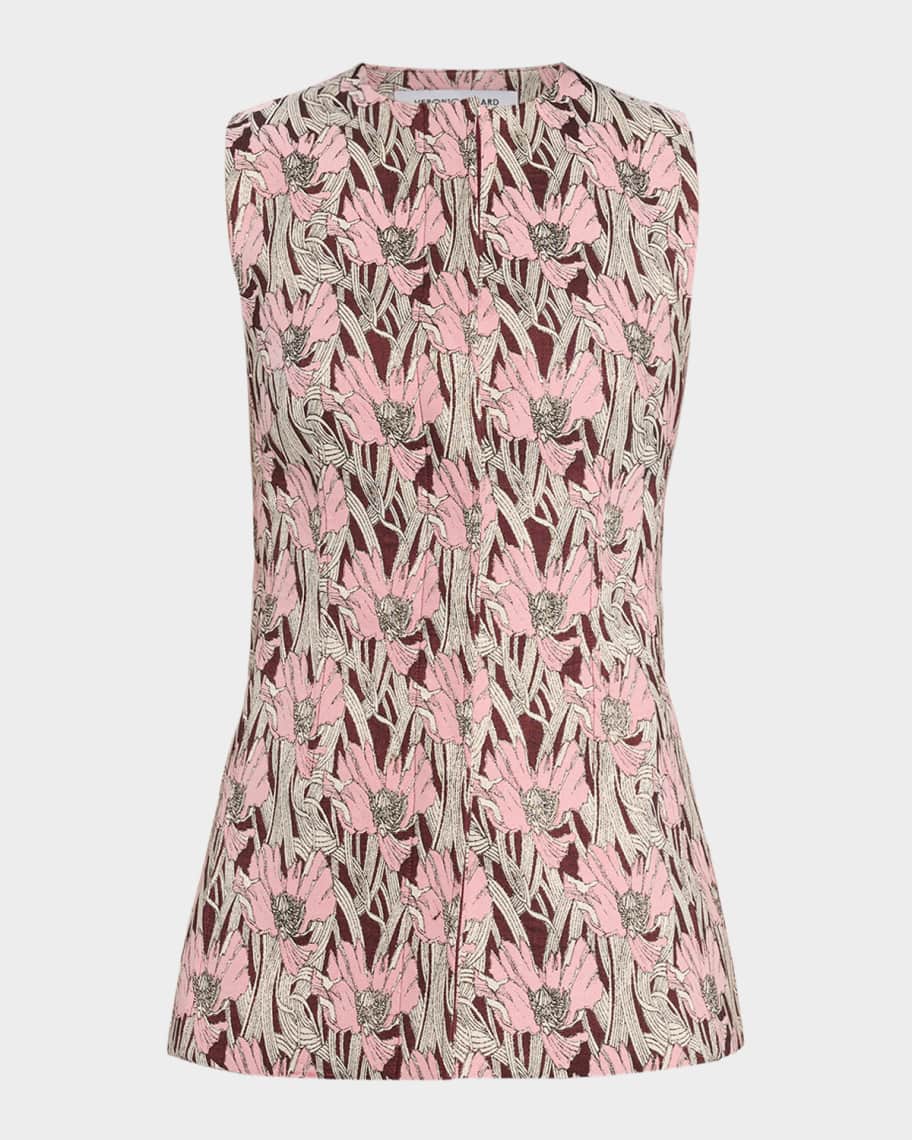 Veronica Beard Jessup Metallic Floral Vest | Neiman Marcus