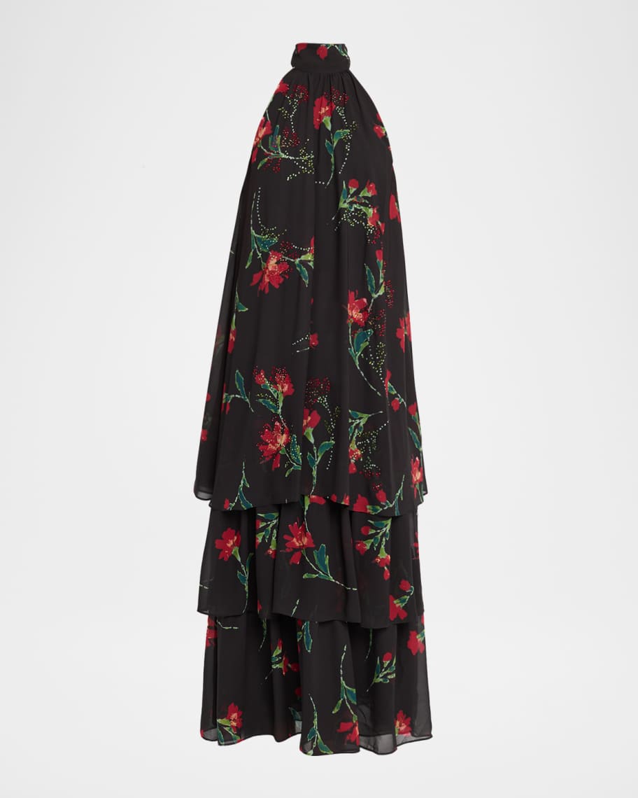 Ungaro Women's Eden Floral Halterneck Maxi Dress - Red Multi - Size Xs