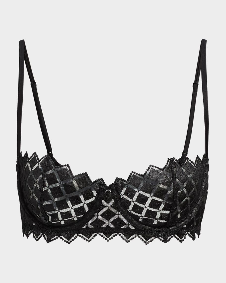 Kiki De Montparnasse Lamine Embroidered Balconette Bra | Neiman Marcus