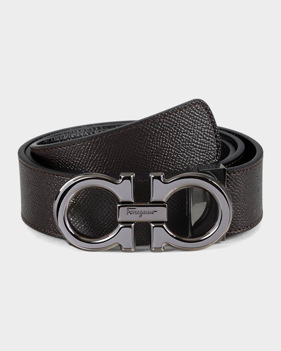 Ferragamo Gancini Adjustable Cut-to-Size Reversible Leather Belt