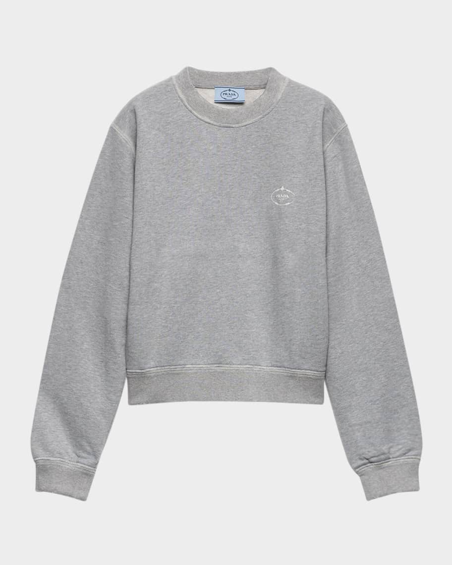 PRADA新作【UJL30A_11OQ_F0806 CREWNECK COTTON HODDIE】 Black/Black Technical cotton sweatshirt | PRADA