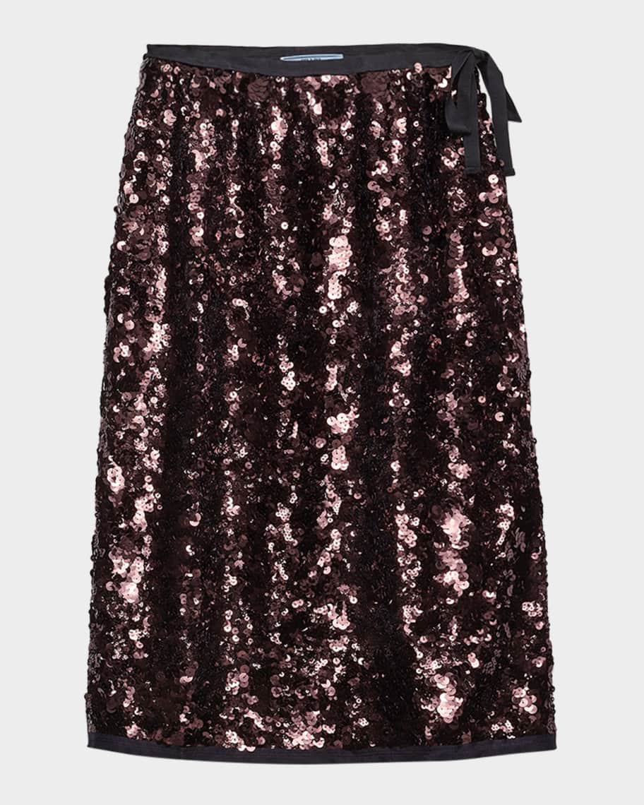 Prada スカート Sequined skirt 関税込 Prada Embroidered Sequined Skirt | Neiman Marcus