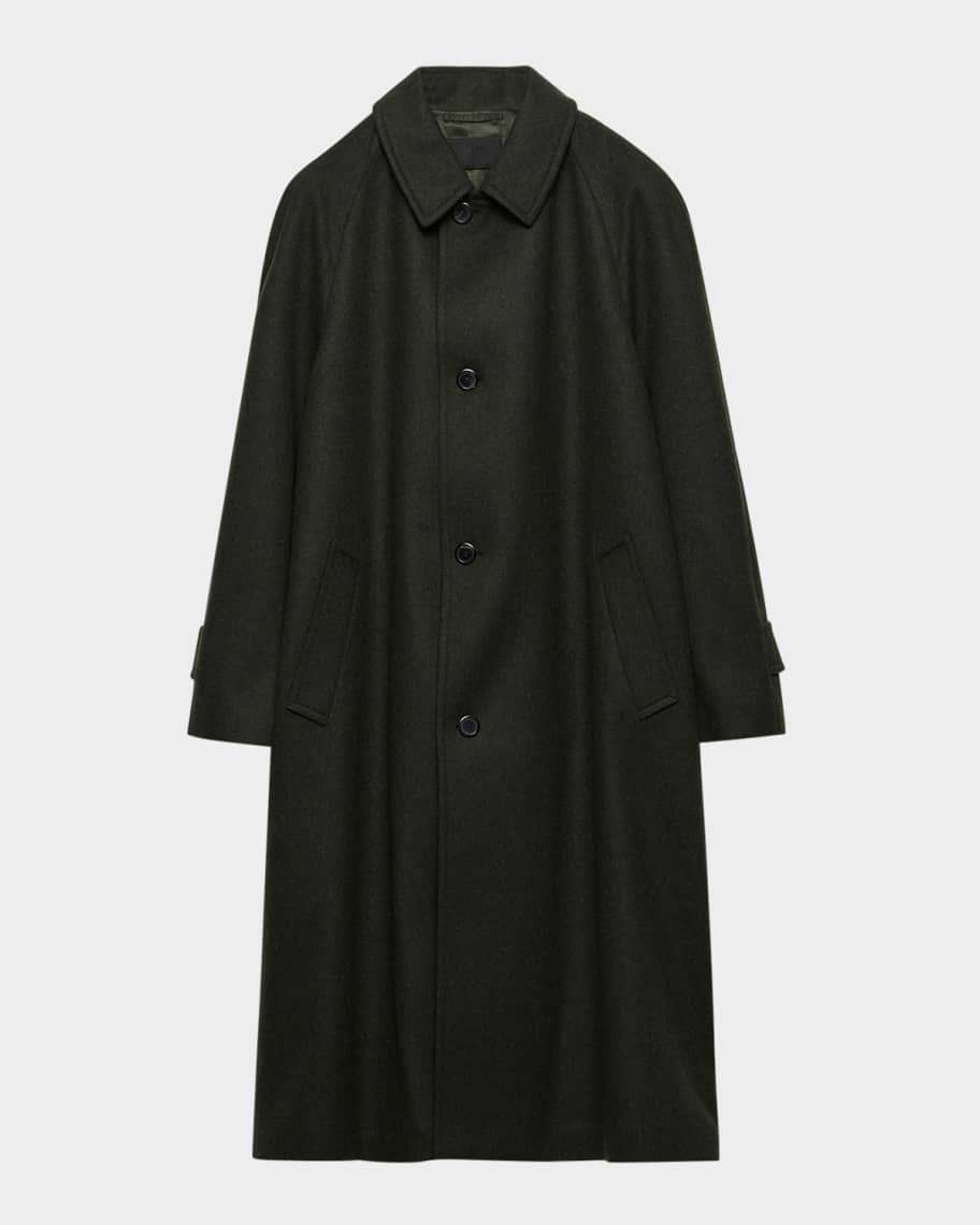PRADA＊Single-breasted wool シングルブレスト コート＊送料込 Prada Men's Long Single-Breasted Wool Coat | Neiman Marcus