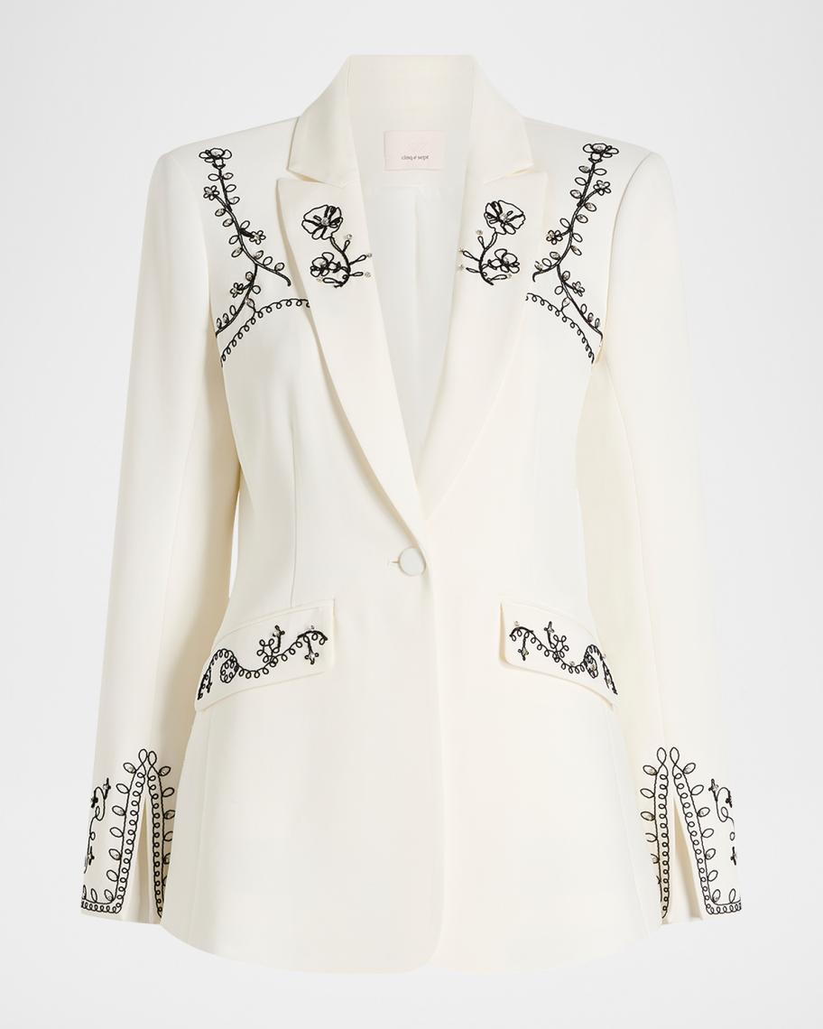 Cinq a Sept Soutache Embellished Cheyenne Blazer | Neiman Marcus display picture 3