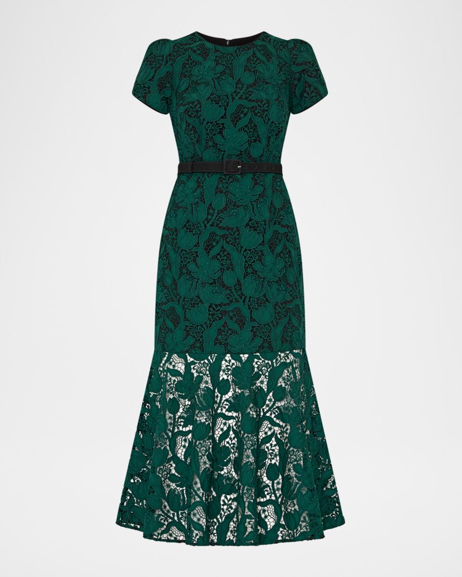 green emerald velvet dress DOEN TAHLIA DRESS FLORAL  Daniella TLV
