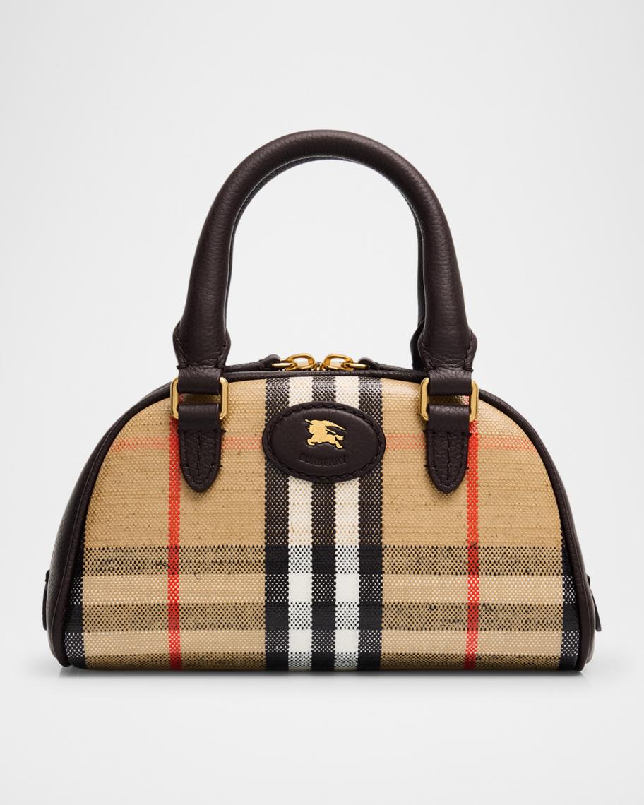 Burberry Highlands Mini Check Bowling Crossbody Bag | Neiman Marcus