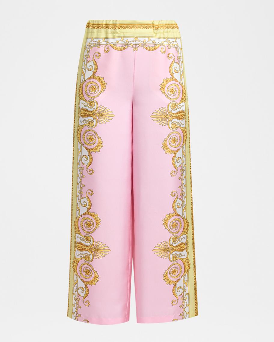 Versace Silk Spring Barocco Pants | Neiman Marcus