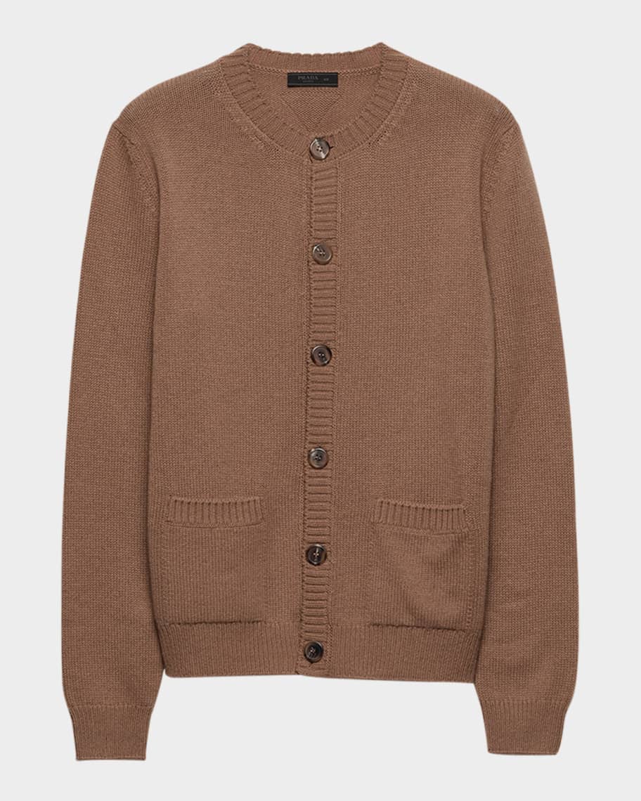 PRADA メンズ ウールカシミア カーディガン 46 (M) 2023AW Prada Men's Cashmere Cardigan | Neiman Marcus