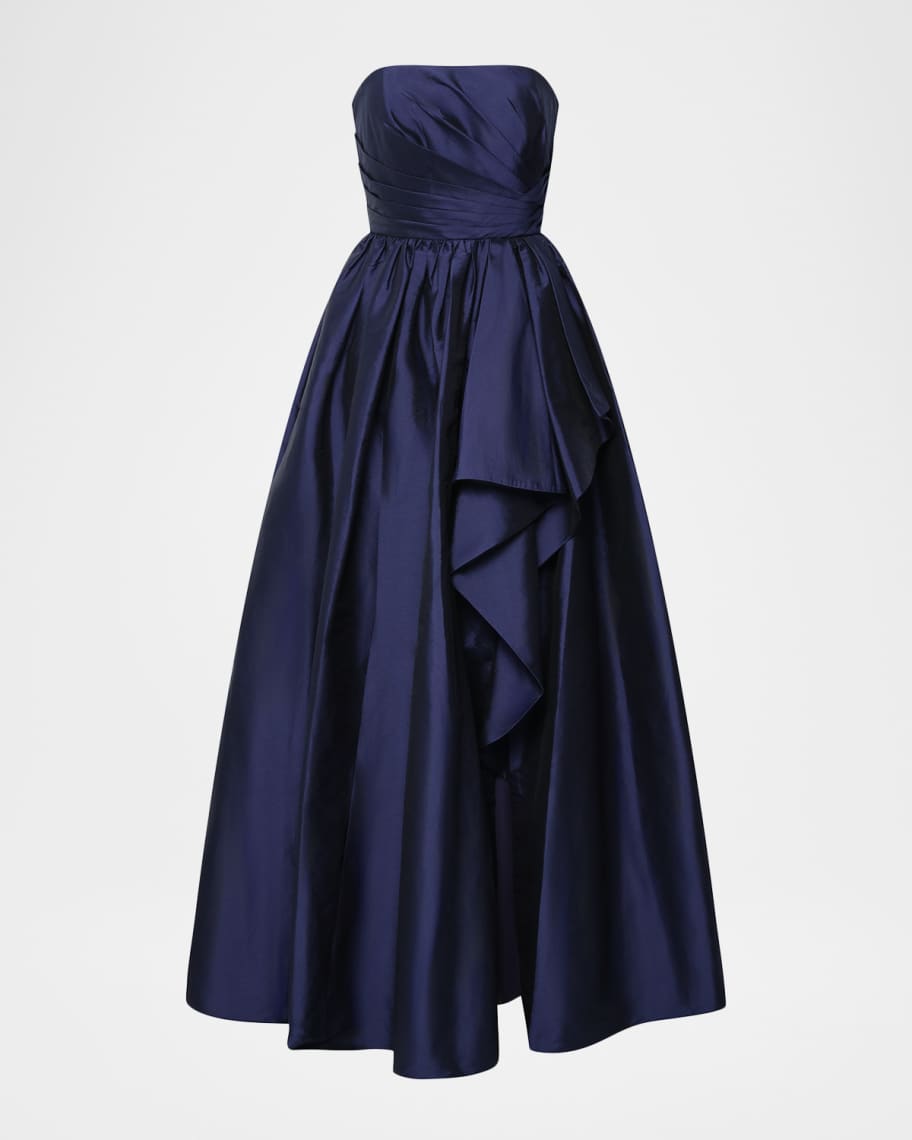 blue taffeta dress Structured High Low Taffeta Dress – John Paul Ataker main image 0
