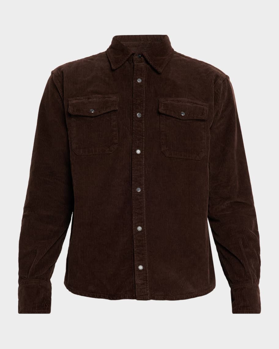 トップス seven by seven CORDUROY TUCK SHIRTS 7 for all mankind Men's Stretch-Cotton Corduroy Button-Down Shirt