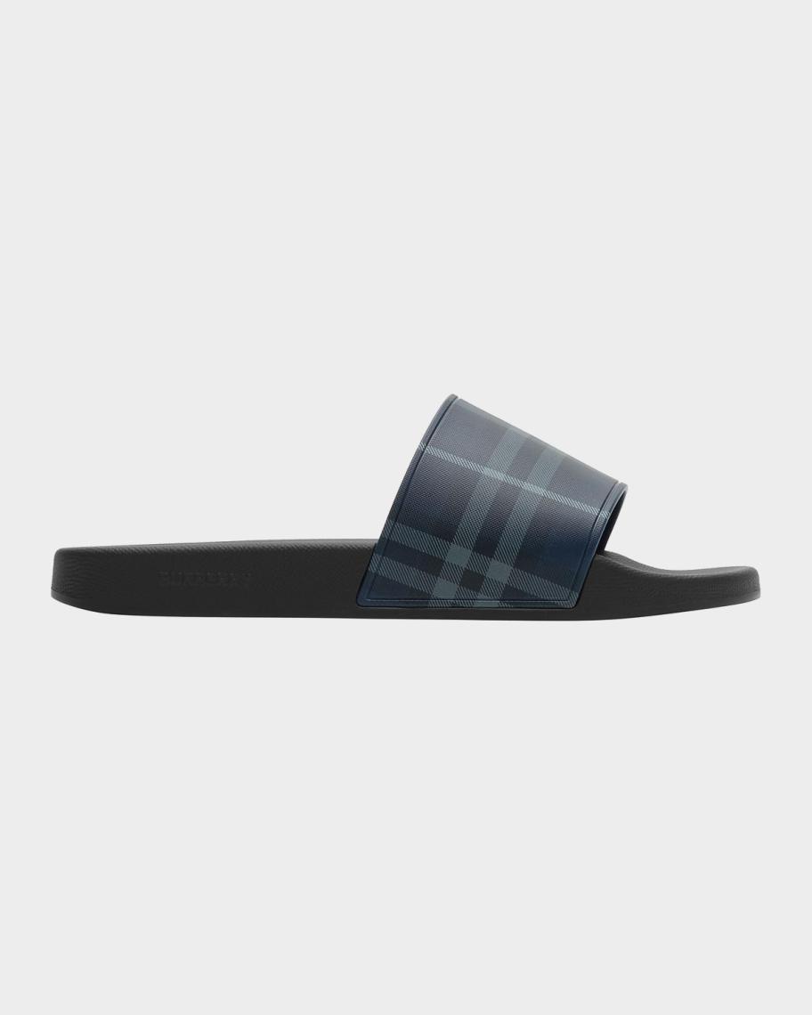 Burberry Furley Check Slide Sandals | Neiman Marcus