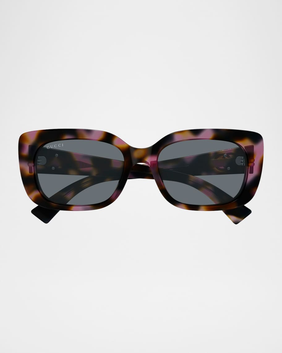 Gucci GG Muse 55mm Acetate Rectangular Sunglasses | Neiman Marcus